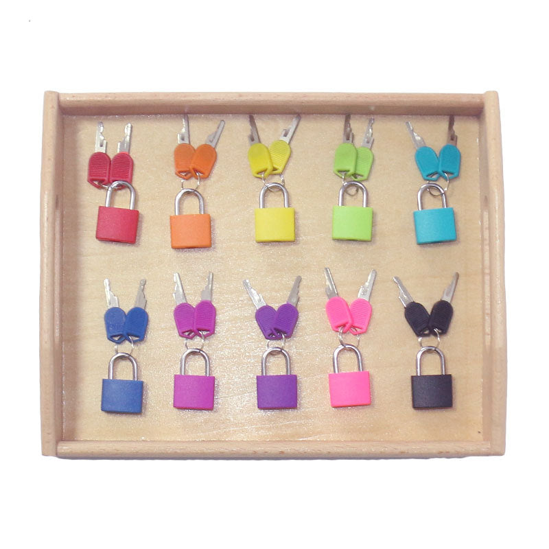 Montessori Key Lock Board — Beech Wood Sensory Toy