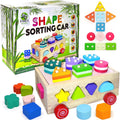 Wooden Shape Sorter — Montessori Stacking Blocks