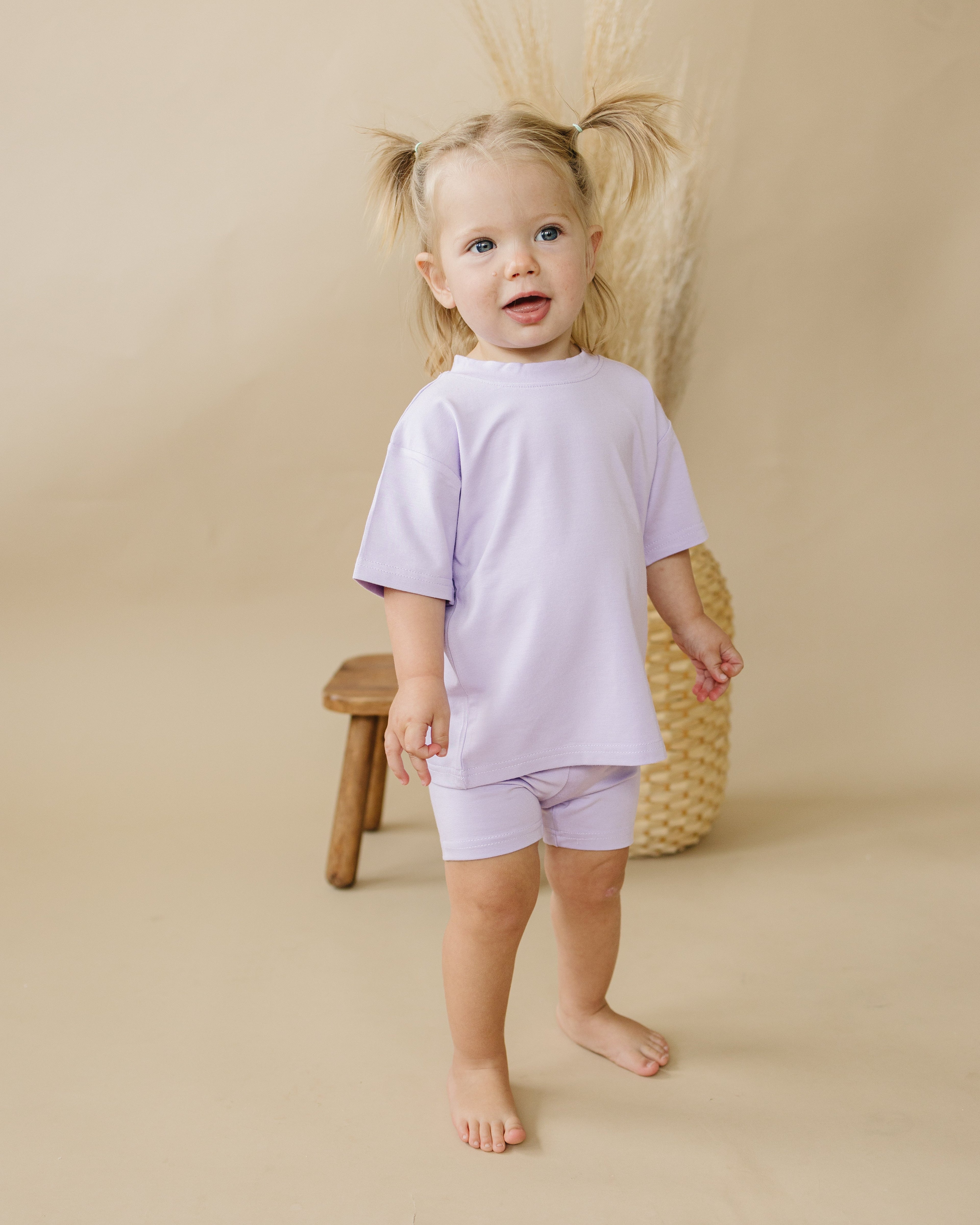 Bamboo Tee & Bike Shorts — Sold as Separates
