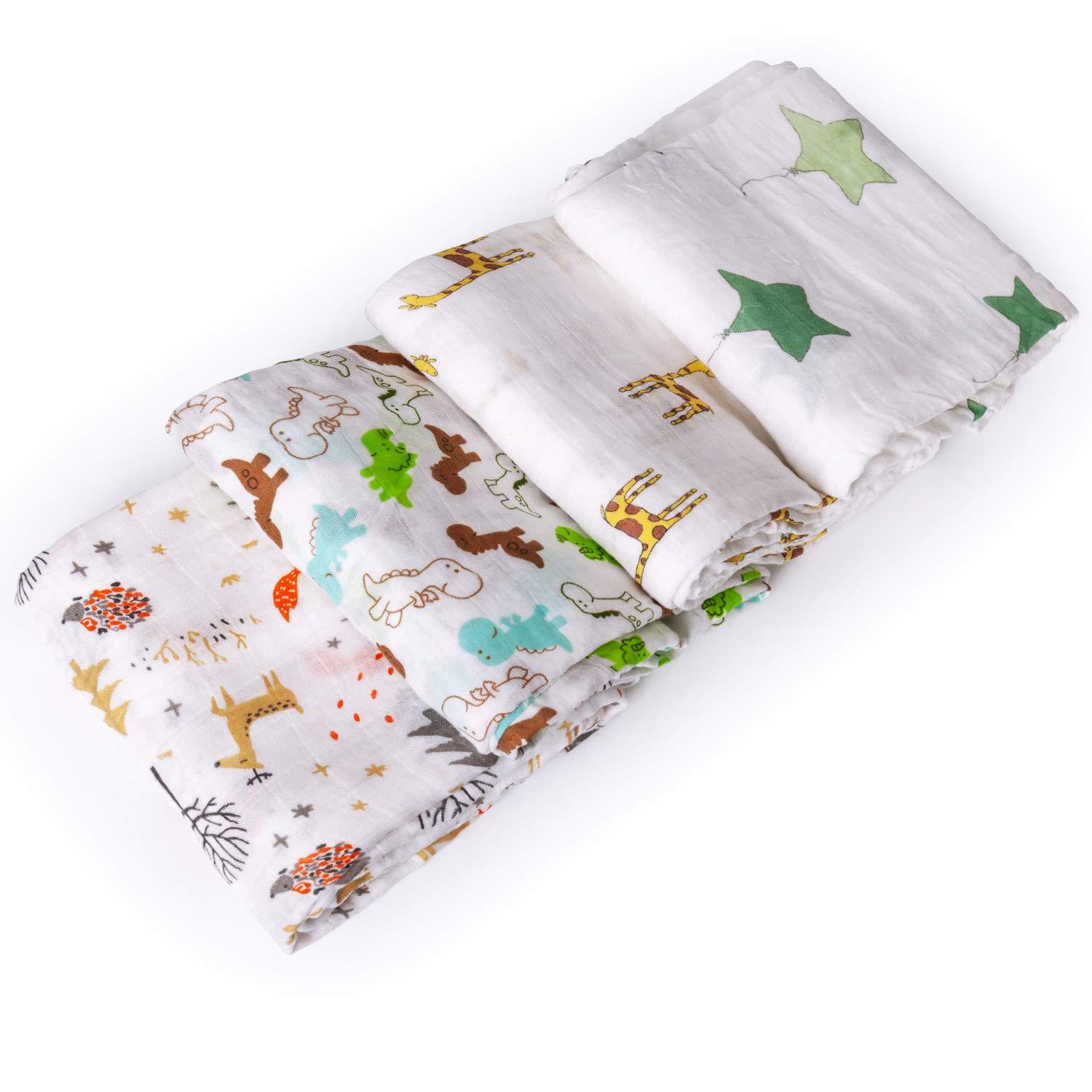 Bamboo Muslin Swaddle Blanket — Neutral Tones