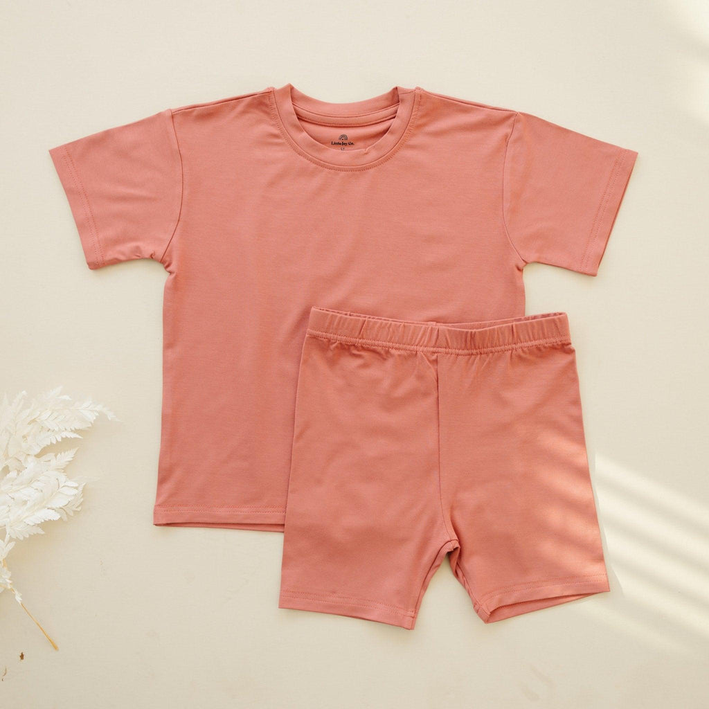 Bamboo Tee & Bike Shorts — Sold as Separates