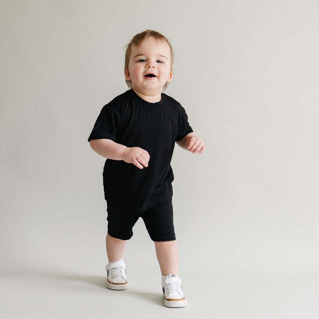 Bamboo Tee & Bike Shorts — Sold as Separates