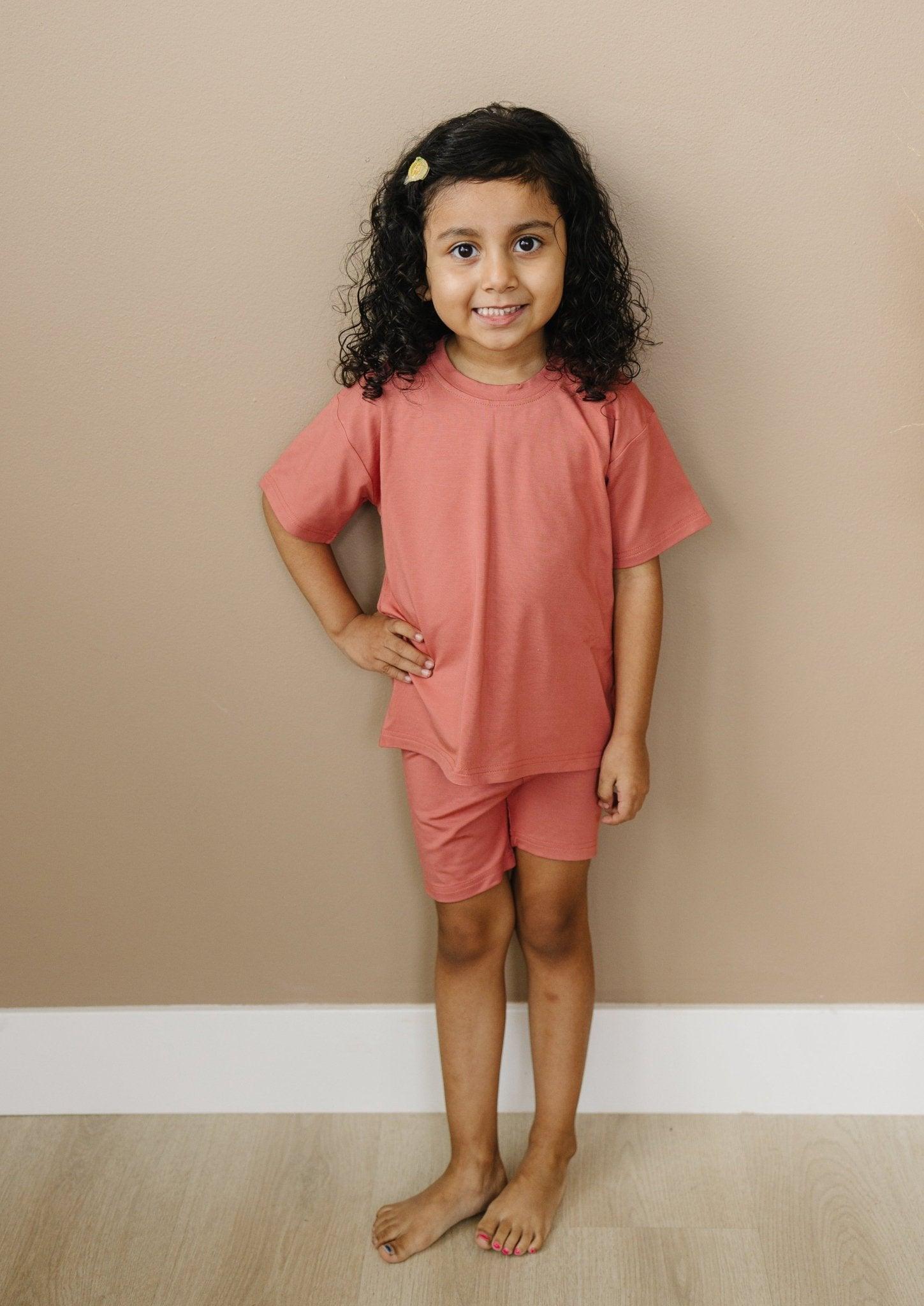 Bamboo Tee & Bike Shorts — Sold as Separates