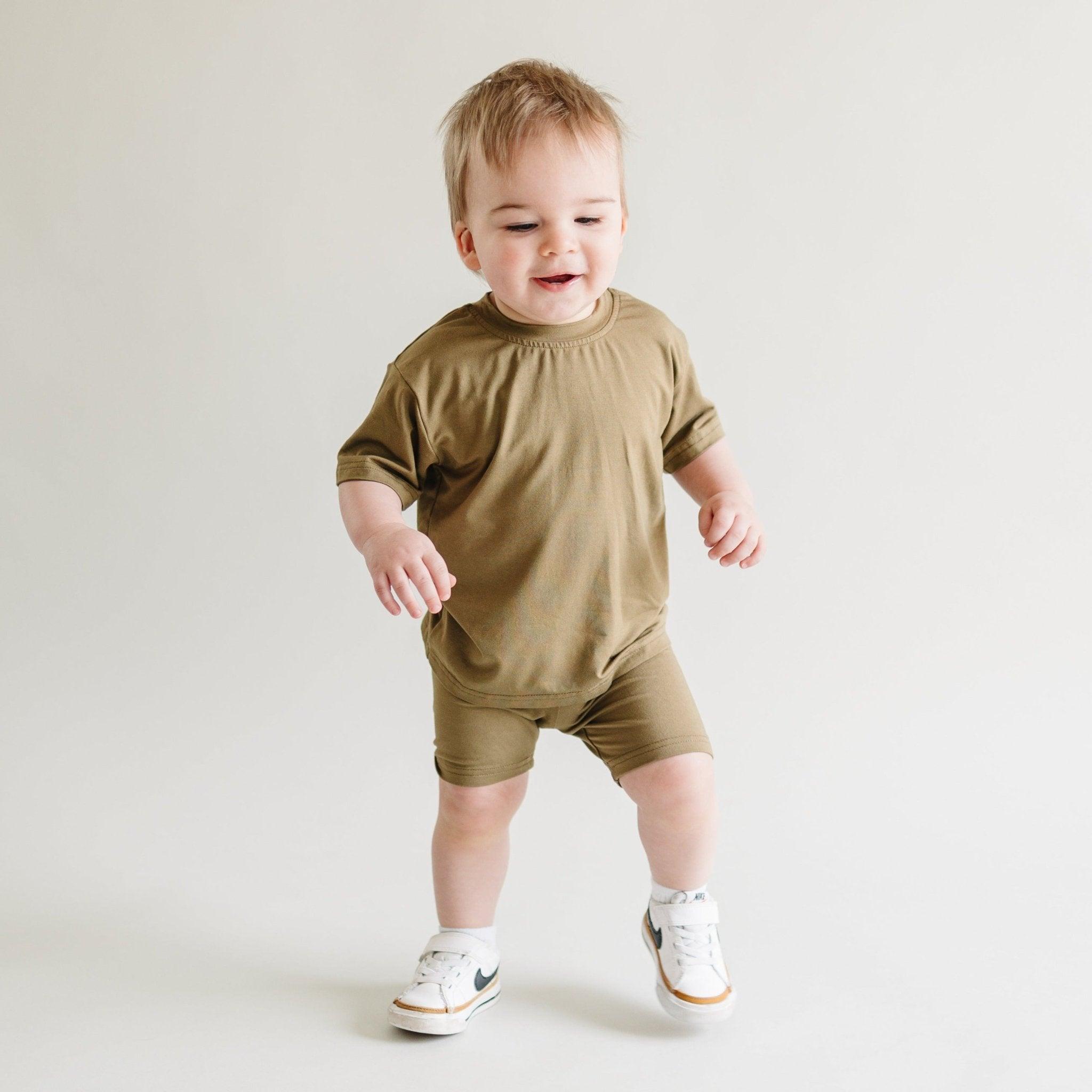Bamboo Tee & Bike Shorts — Sold as Separates
